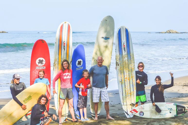 family surf camp costa rica
